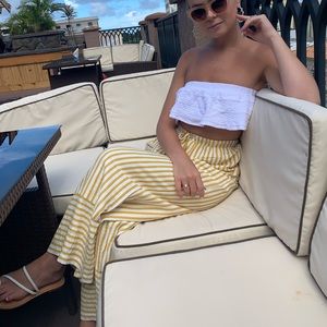 Showpo Yellow Stripped Pants